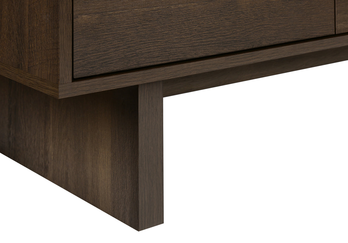 Soren Dark Brown Wood-Look TV Stand | Ortholuxe Home - Photo 9