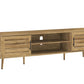 Soren Walnut Wood-Look TV Stand with 2 Doors | Ortholuxe Home - Photo 2