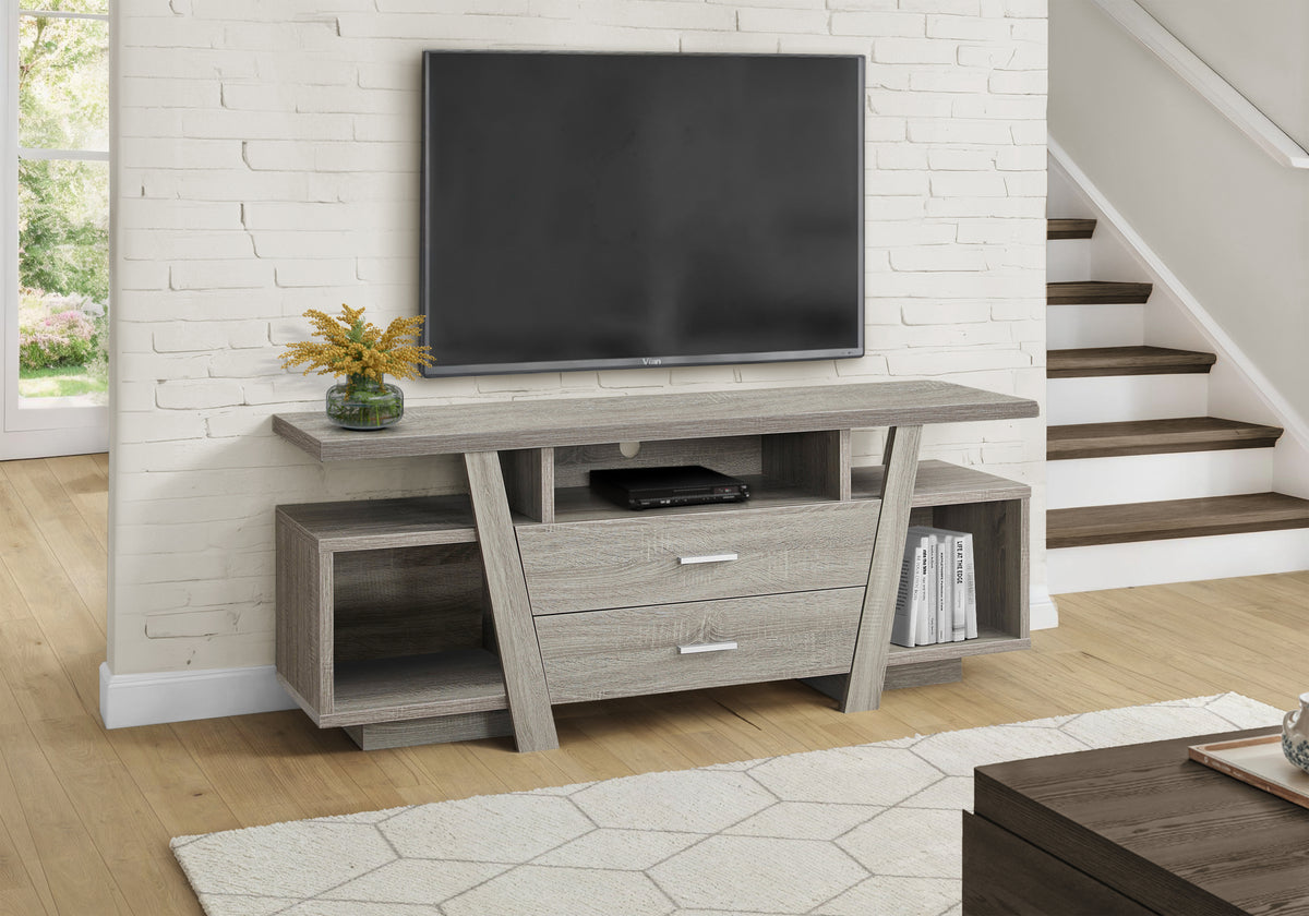 Theo Dark Taupe TV Stand | Ortholuxe Home