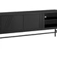 Vito Black Metal TV Stand with Storage | Ortholuxe Home - Photo 2