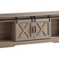 Wolfe Dark Taupe TV Stand with 2 Sliding Doors | Ortholuxe Home - Photo 2