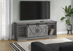 Wolfe Grey TV Stand with 2 Sliding Doors | Ortholuxe Home