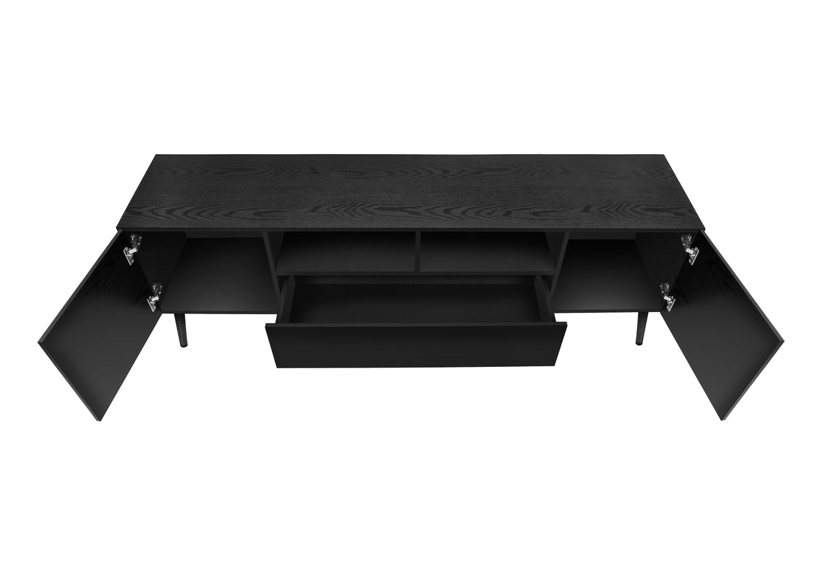 Alder Black Wood-Look TV Stand with Storage | Ortholuxe Home - Photo 7