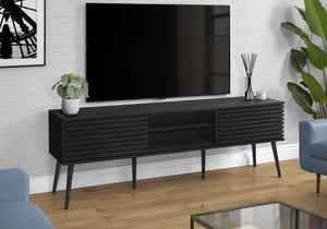 Elm Black TV Stand with 2 Doors | Ortholuxe Home