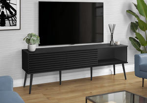 Elm Black TV Stand with 2 Doors | Ortholuxe Home - Photo 2