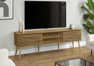 Elm Walnut TV Stand with 2 Doors | Ortholuxe Home