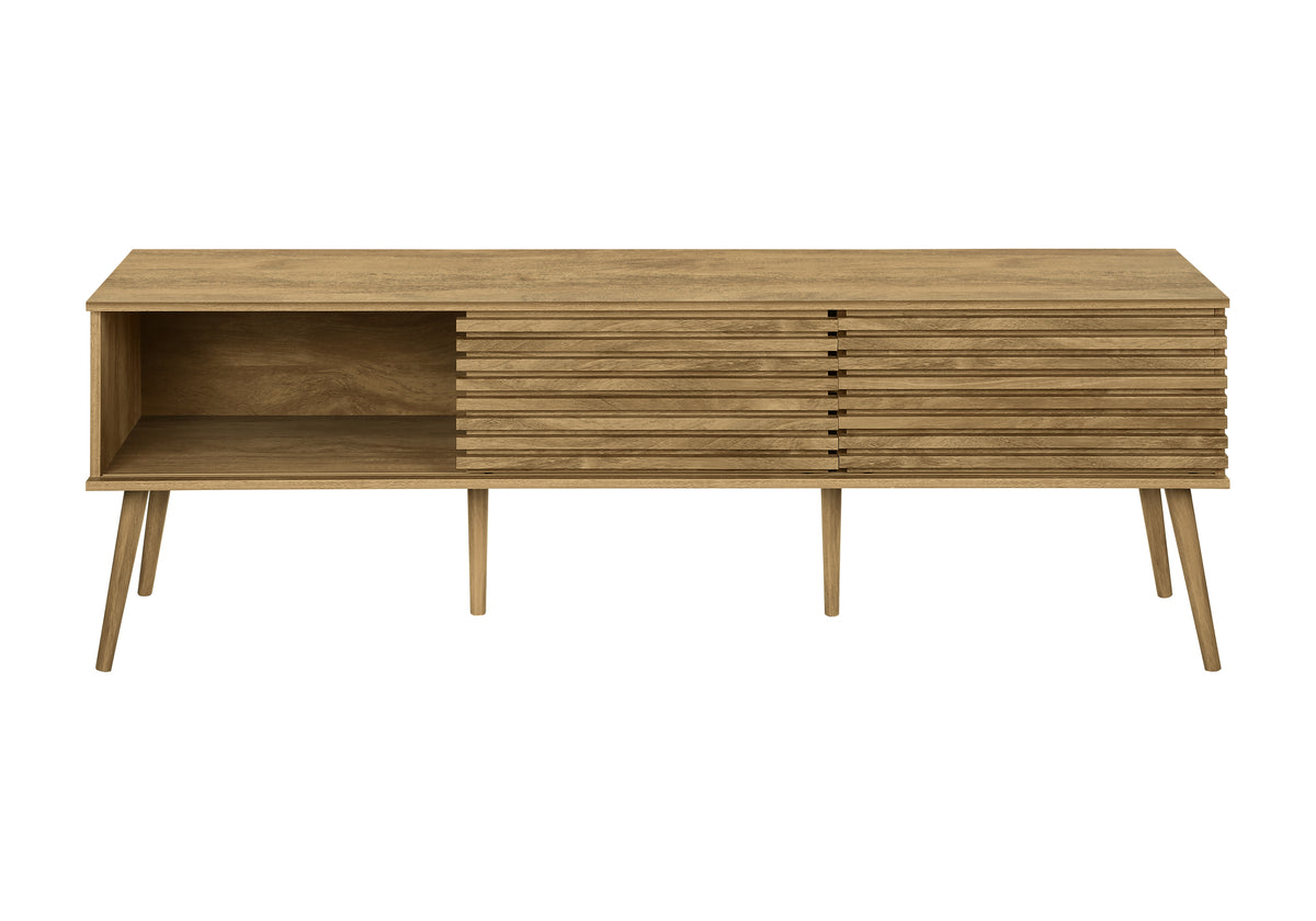 Elm Walnut TV Stand with 2 Doors | Ortholuxe Home - Photo 9