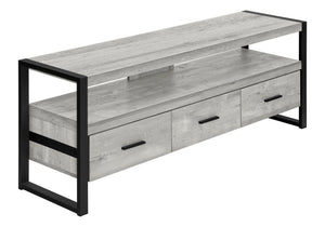 Linden Grey Reclaimed Wood-Look TV Stand | Ortholuxe Home - Photo 2