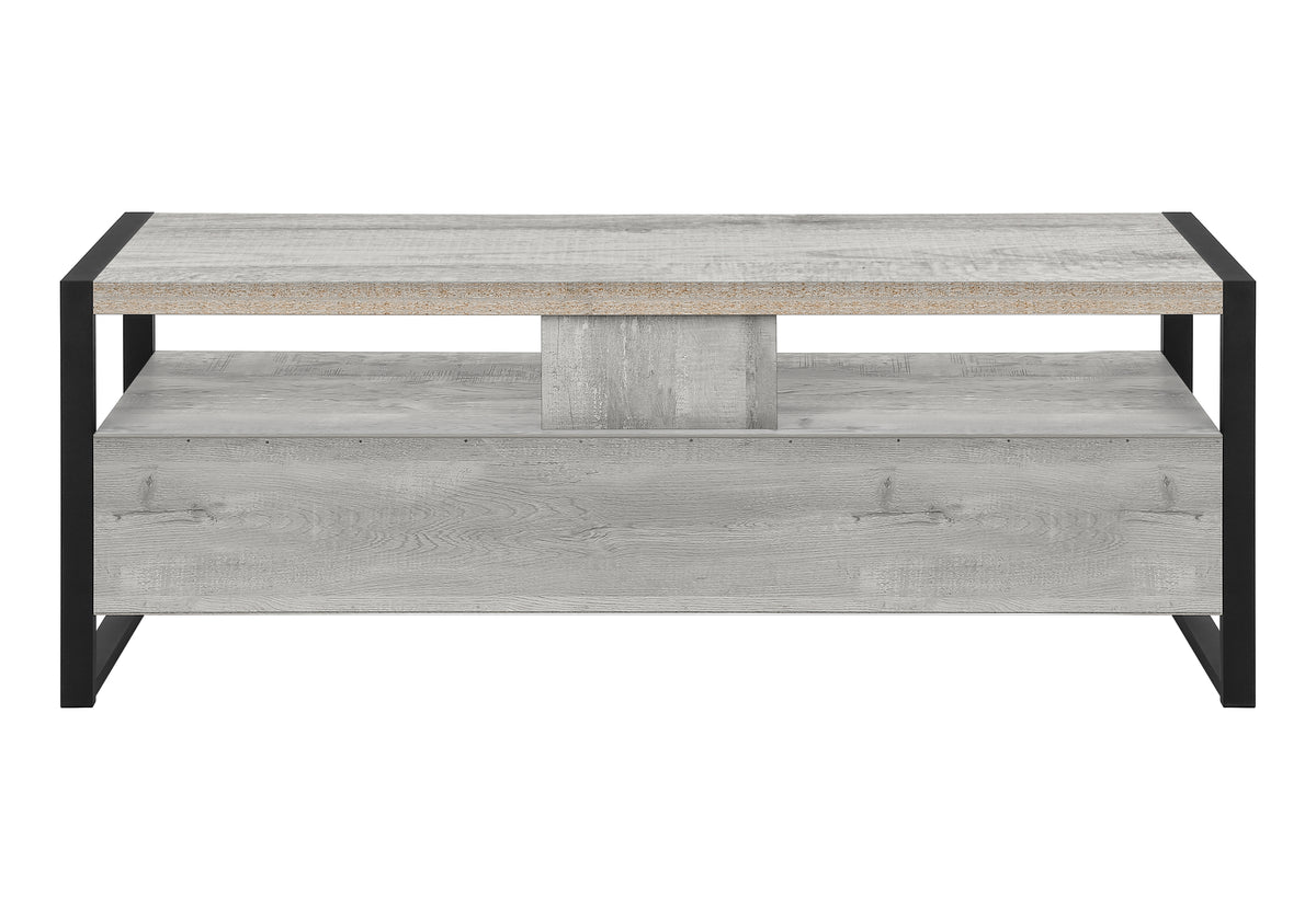 Linden Grey Reclaimed Wood-Look TV Stand | Ortholuxe Home - Photo 5
