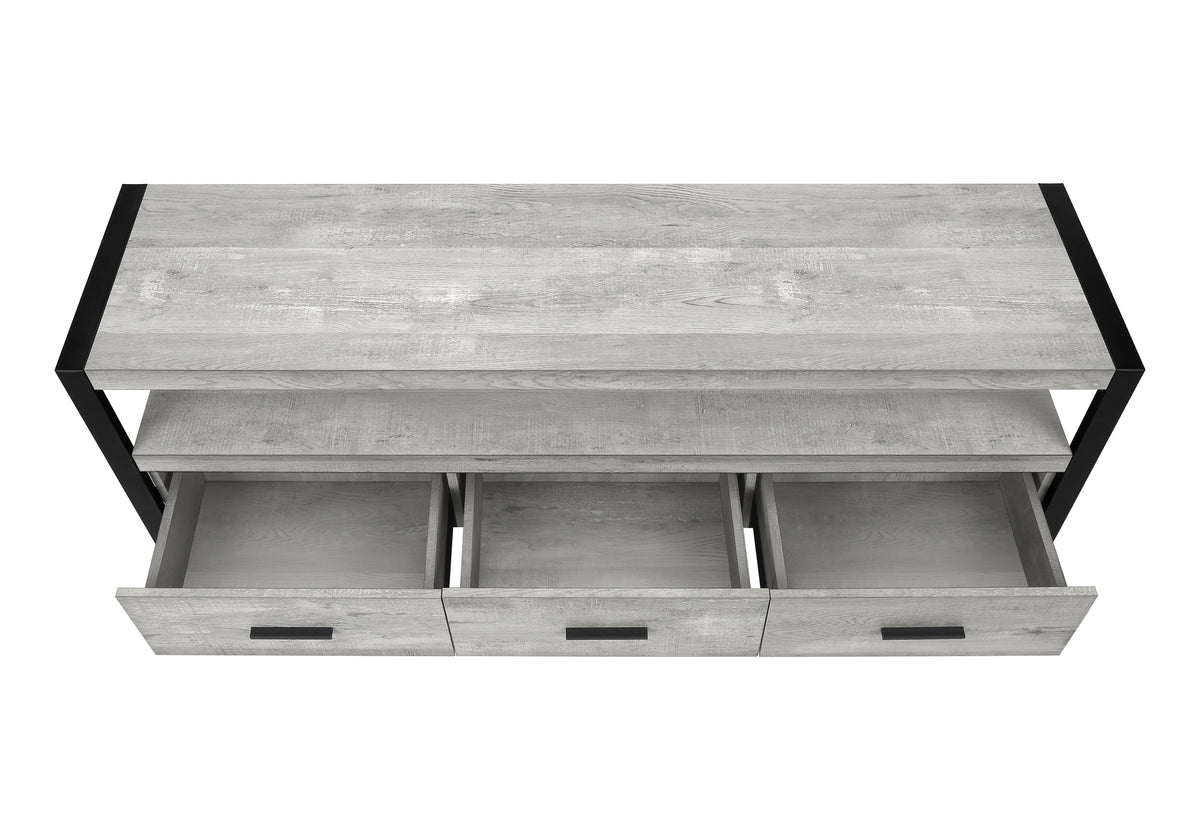 Linden Grey Reclaimed Wood-Look TV Stand | Ortholuxe Home - Photo 6