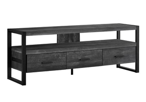 Linden Black Reclaimed Wood-Look TV Stand | Ortholuxe Home - Photo 2