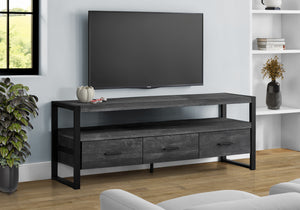 Linden Black Reclaimed Wood-Look TV Stand | Ortholuxe Home