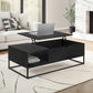 Linden Lift- Black & Black Metal Coffee Table | Ortholuxe Home - Photo 2