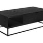 Linden Lift- Black & Black Metal Coffee Table | Ortholuxe Home - Photo 3