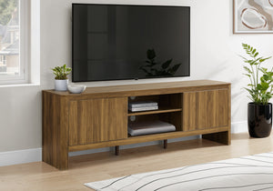 Maple Dark Walnut TV Stand with 2 Doors | Ortholuxe Home
