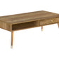 Maple Walnut Mid-Century Coffee Table with A Drawer | Ortholuxe Home - Photo 3