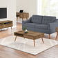Maple Walnut Mid-Century Coffee Table with A Drawer | Ortholuxe Home - Photo 2