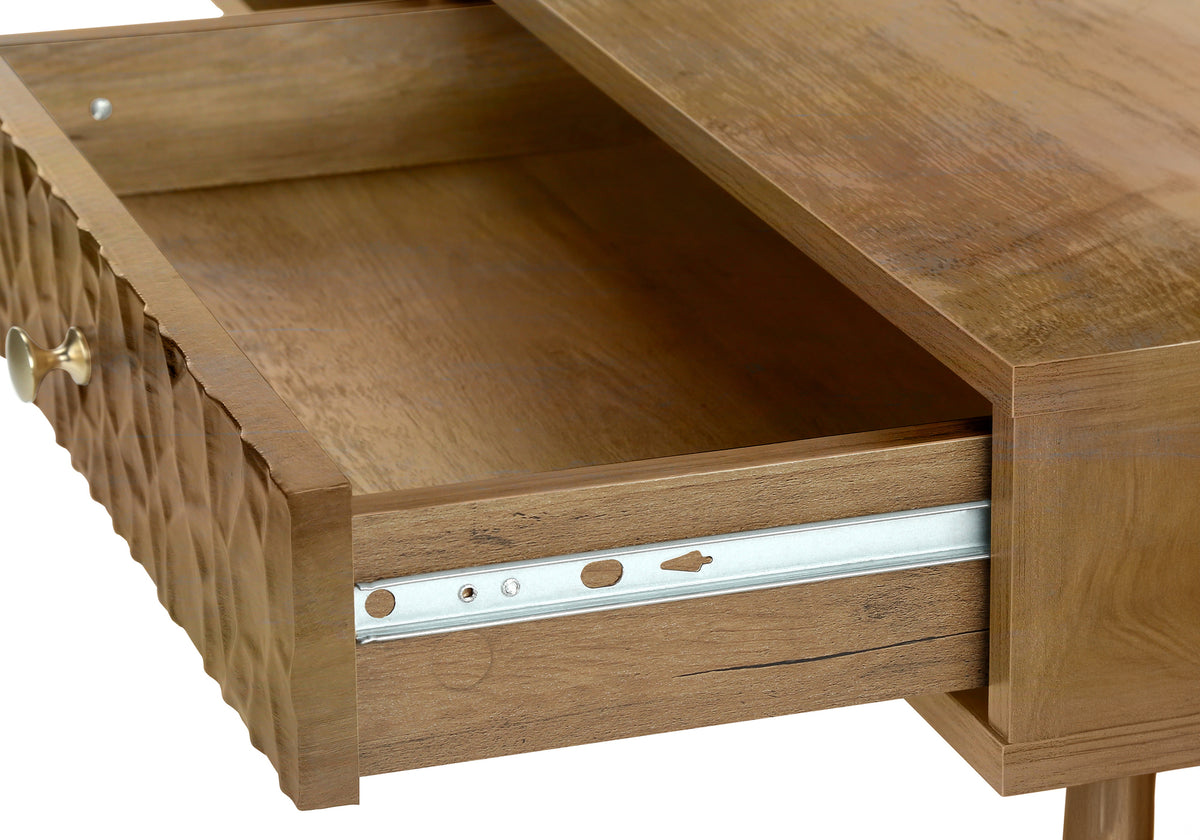 Maple Walnut Mid-Century Coffee Table with A Drawer | Ortholuxe Home - Photo 8