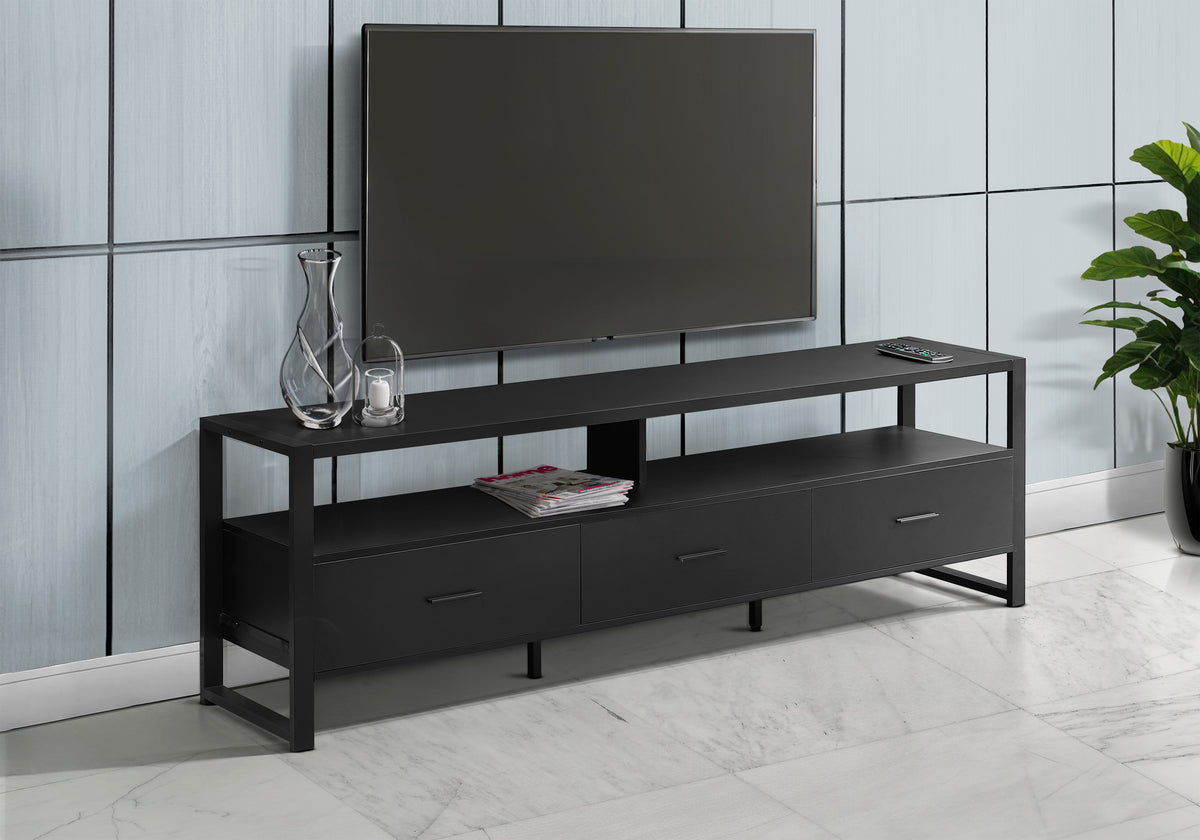 Oakley Black Metal TV Stand | Ortholuxe Home