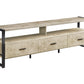 Oakley Cream Stone & Black Metal TV Stand | Ortholuxe Home - Photo 2