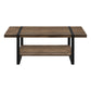 Rowan Brown Reclaimed Wood-Look Coffee Table | Ortholuxe Home - Photo 3
