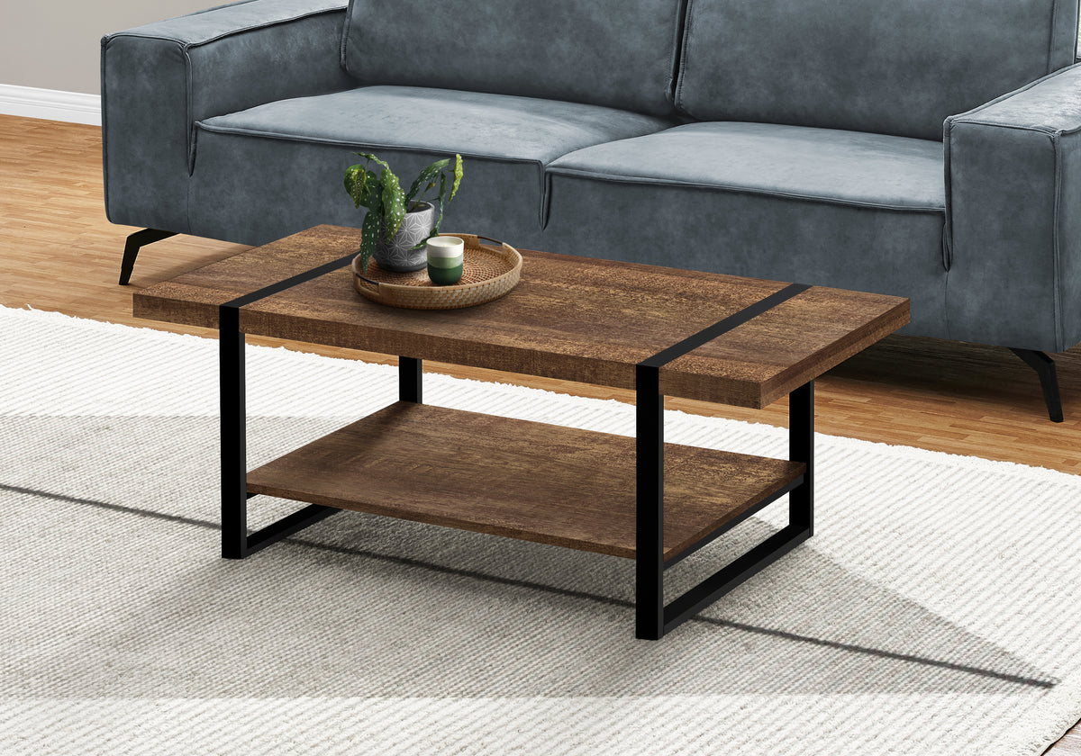 Rowan Brown Reclaimed Wood-Look Coffee Table | Ortholuxe Home