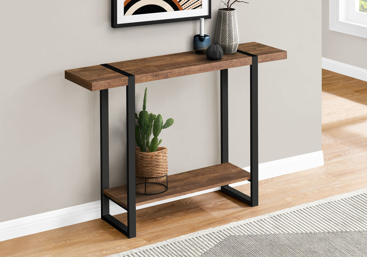 Rowan Brown Reclaimed Wood-Look Accent Table | Ortholuxe Home - Photo 2