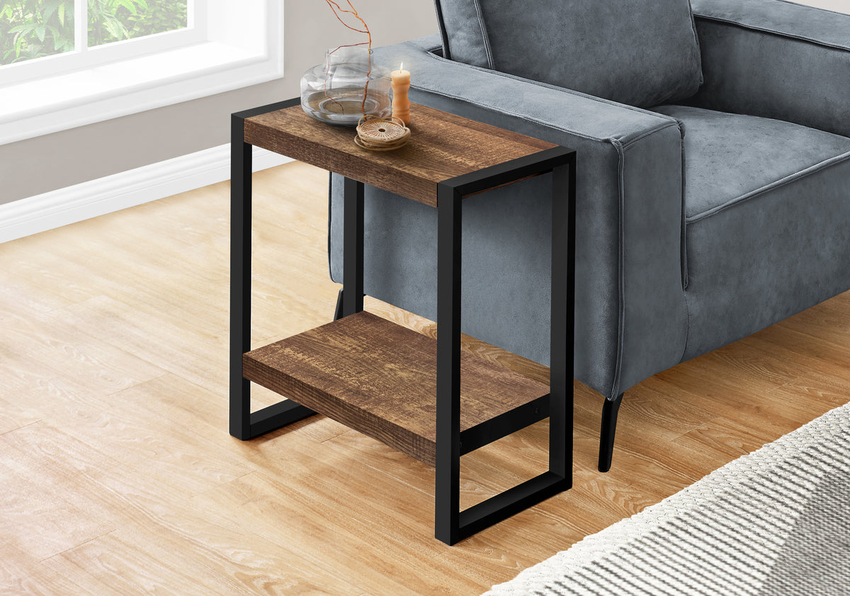 Rowan Brown Reclaimed Wood-Look Accent Table | Ortholuxe Home