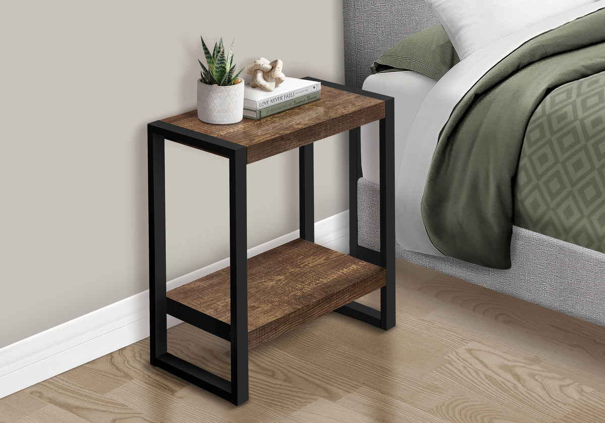 Rowan Brown Reclaimed Wood-Look Accent Table | Ortholuxe Home - Photo 2