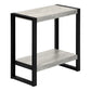Rowan Grey Reclaimed Wood-Look Accent Table | Ortholuxe Home - Photo 3