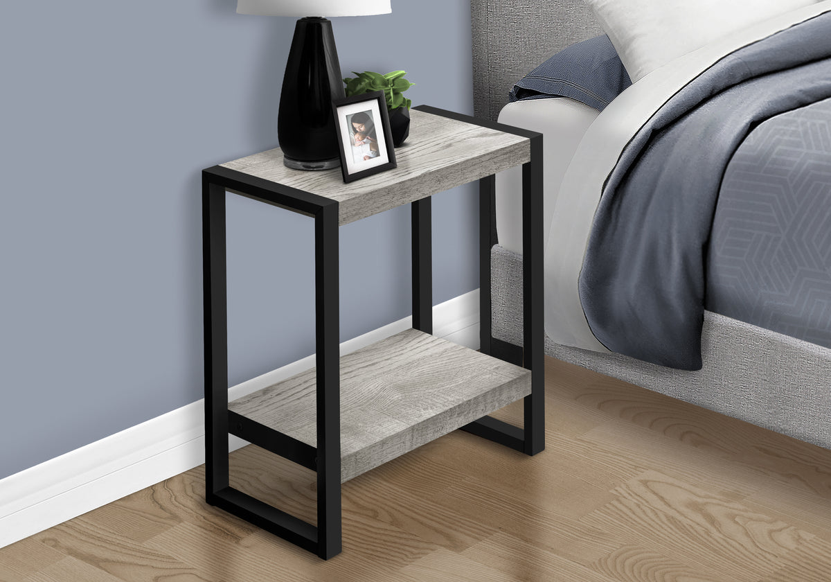 Rowan Grey Reclaimed Wood-Look Accent Table | Ortholuxe Home - Photo 2