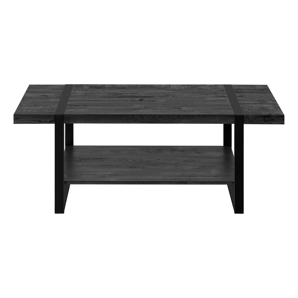 Sequoia Black Reclaimed Wood-Look Coffee Table | Ortholuxe Home - Photo 3