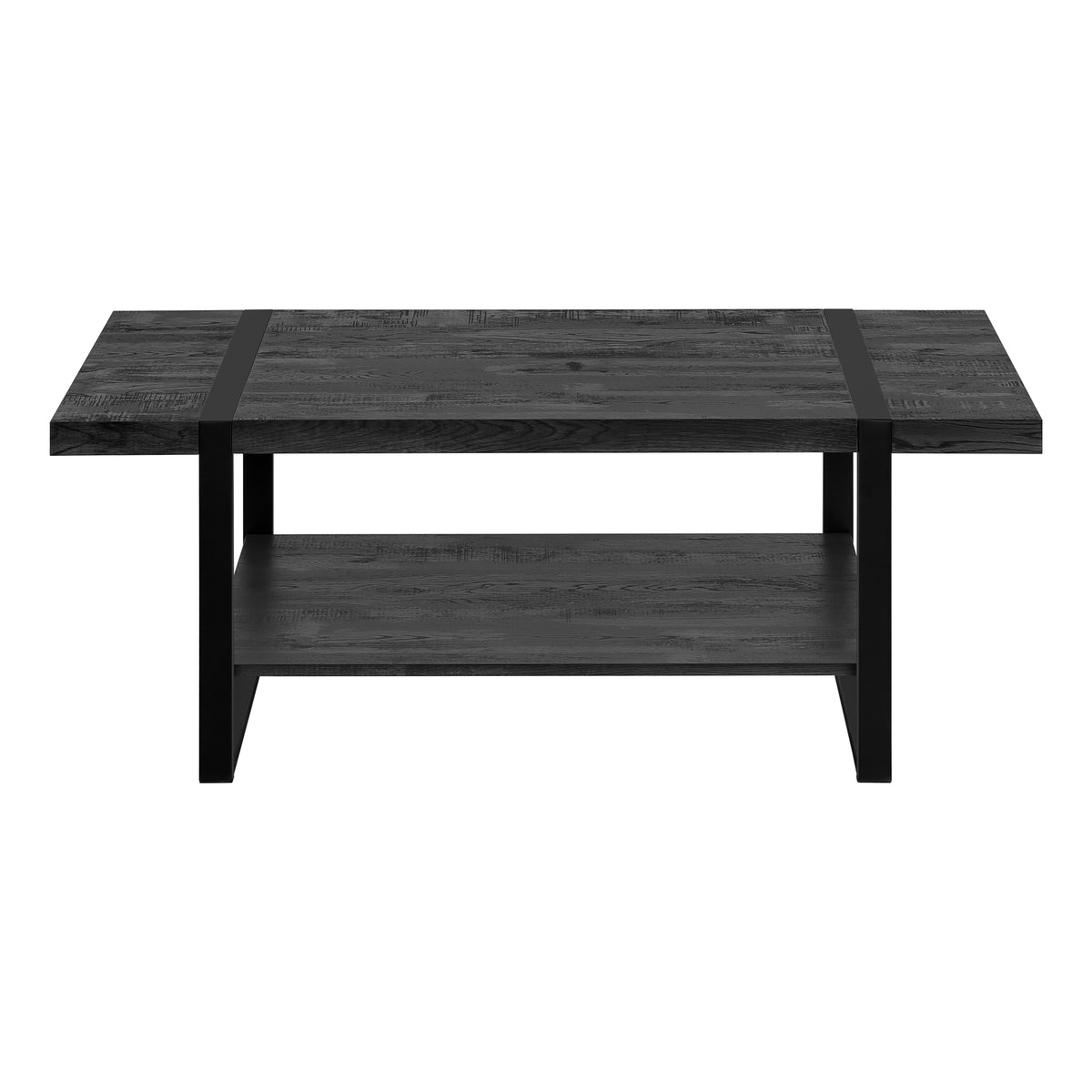 Sequoia Black Reclaimed Wood-Look Coffee Table | Ortholuxe Home - Photo 5