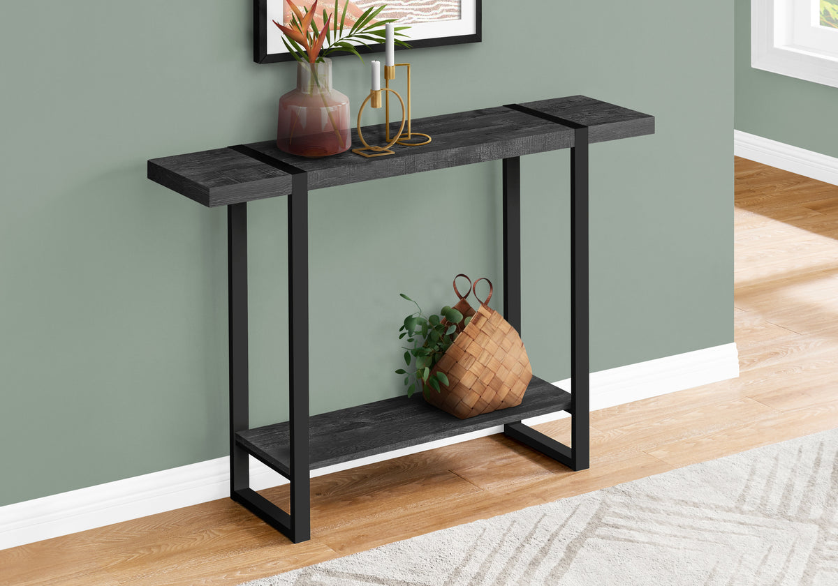 Sequoia Black Reclaimed Wood-Look Accent Table | Ortholuxe Home