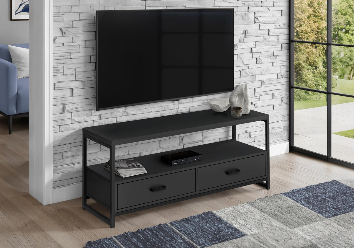 Aspen Black Metal TV Stand | Ortholuxe Home