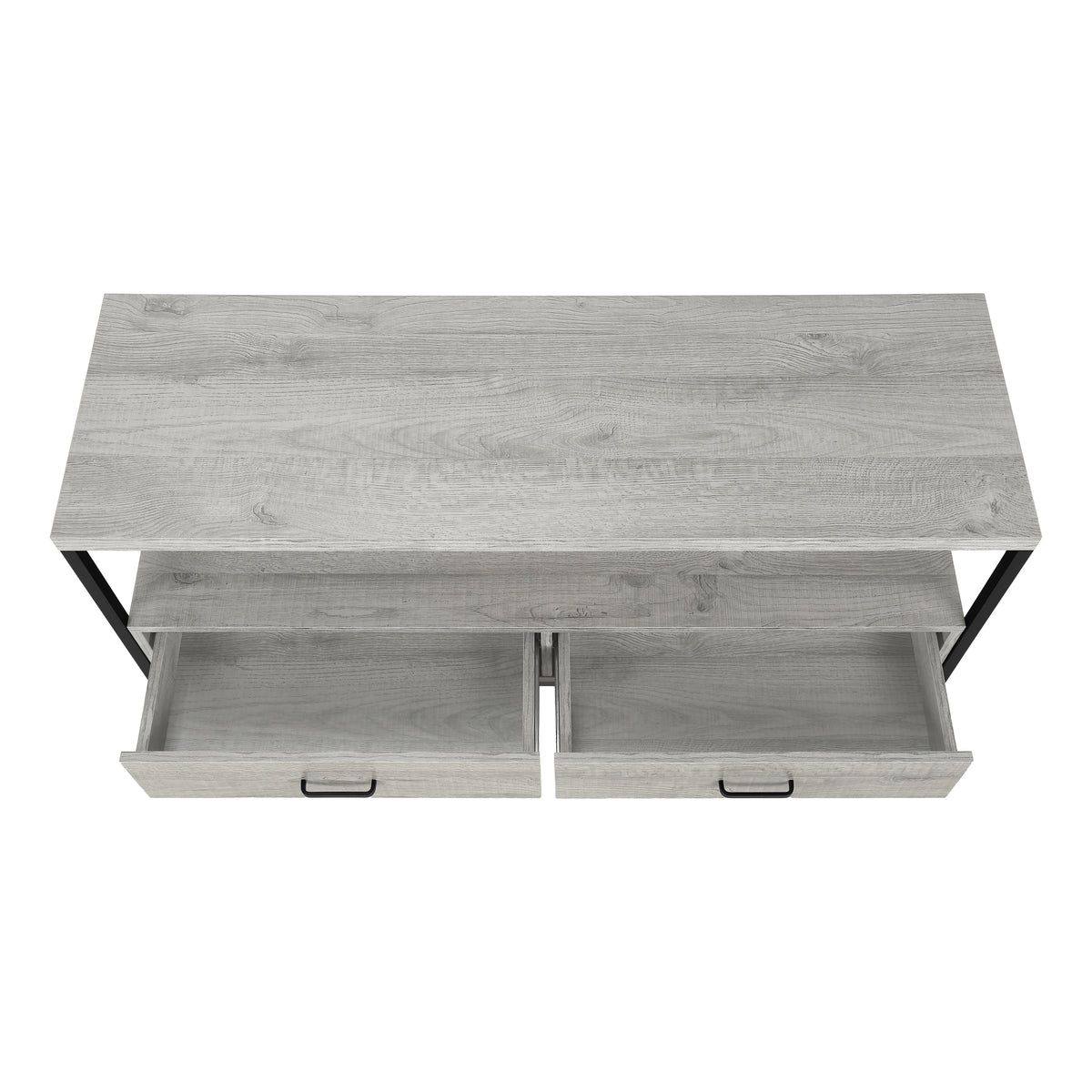 Aspen Grey & Black Metal TV Stand | Ortholuxe Home - Photo 6