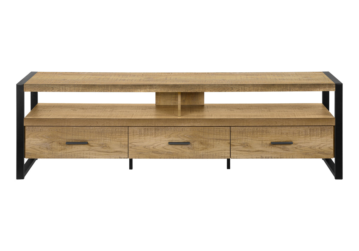 Briar 3 Drawers Mango Wood-Look TV Stand | Ortholuxe Home - Photo 3