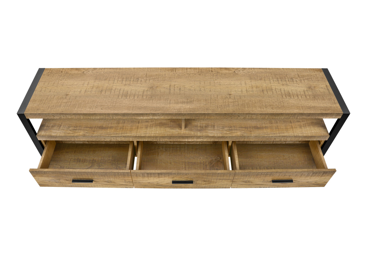 Briar 3 Drawers Mango Wood-Look TV Stand | Ortholuxe Home - Photo 6