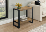 Briar Mango Wood-Look & Black Metal Accent Table | Ortholuxe Home