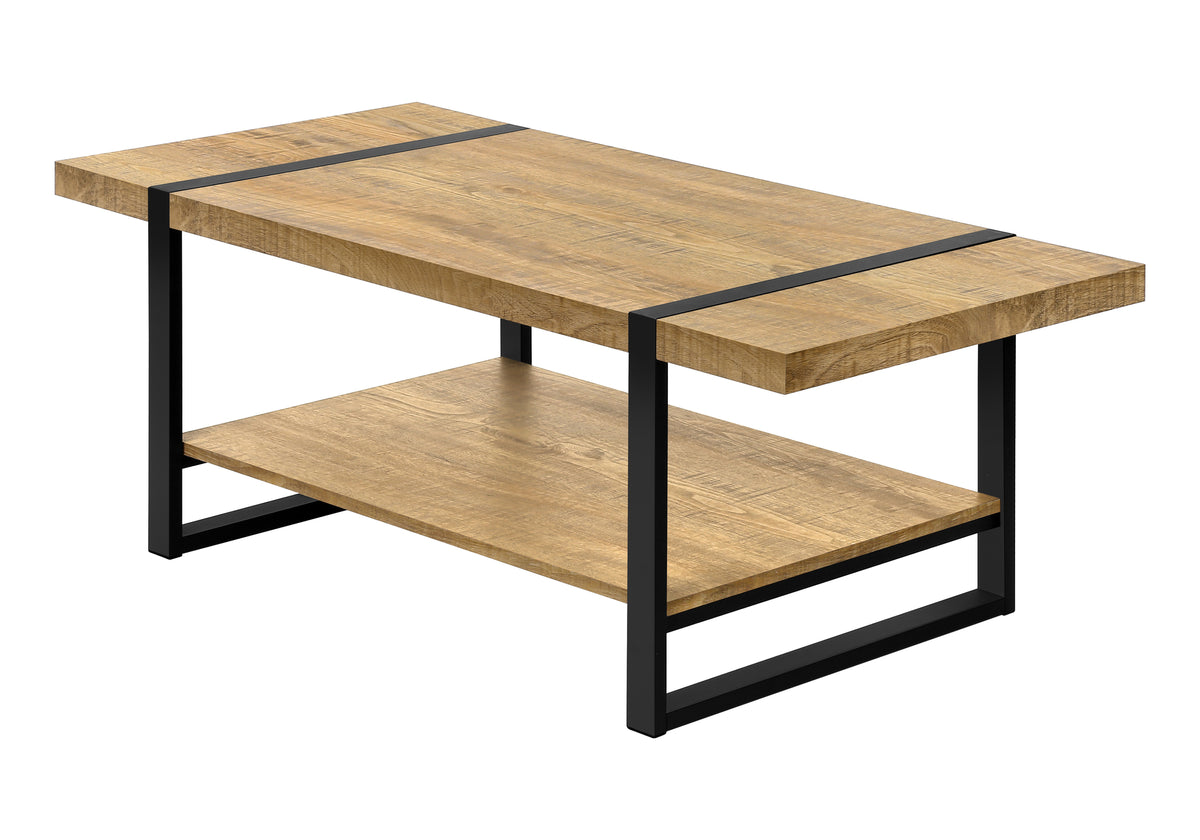 Briar Mango Wood-Look & Black Metal Coffee Table | Ortholuxe Home - Photo 2