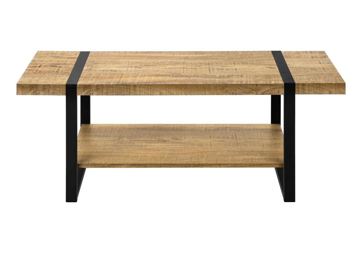Briar Mango Wood-Look & Black Metal Coffee Table | Ortholuxe Home - Photo 3