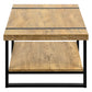 Briar Mango Wood-Look & Black Metal Coffee Table | Ortholuxe Home - Photo 4