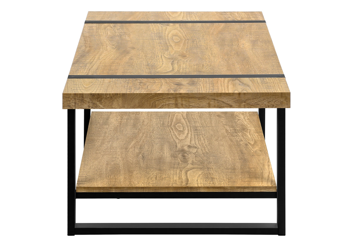 Briar Mango Wood-Look & Black Metal Coffee Table | Ortholuxe Home - Photo 4