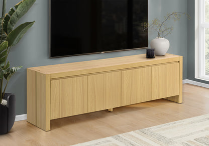 Briar Natural Oak-Look TV Stand with 4 Doors | Ortholuxe Home