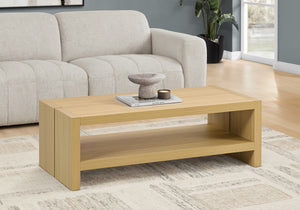 Briar Natural Oak-Look Coffee Table with A Bottom Shelf | Ortholuxe Home