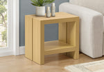 Briar Natural Oak-Look Accent Table with A Bottom Shelf | Ortholuxe Home