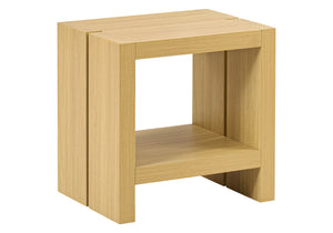 Briar Natural Oak-Look Accent Table with A Bottom Shelf | Ortholuxe Home - Photo 2
