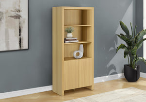 Briar Natural Oak-Look Bookcase with 2 Doors | Ortholuxe Home