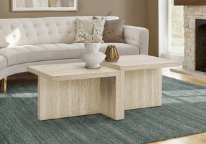 Clover Travertine Stone Coffee Table | Ortholuxe Home