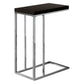 Fern Espresso Accent Table with Chrome Metal | Ortholuxe Home - Photo 3